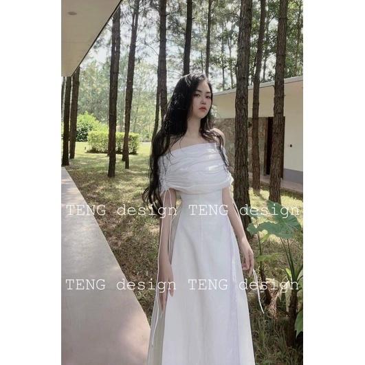 ÁO DÀI CÁCH TÂN/ ÁO DÀI TRỄ VAI RÚT DÂY