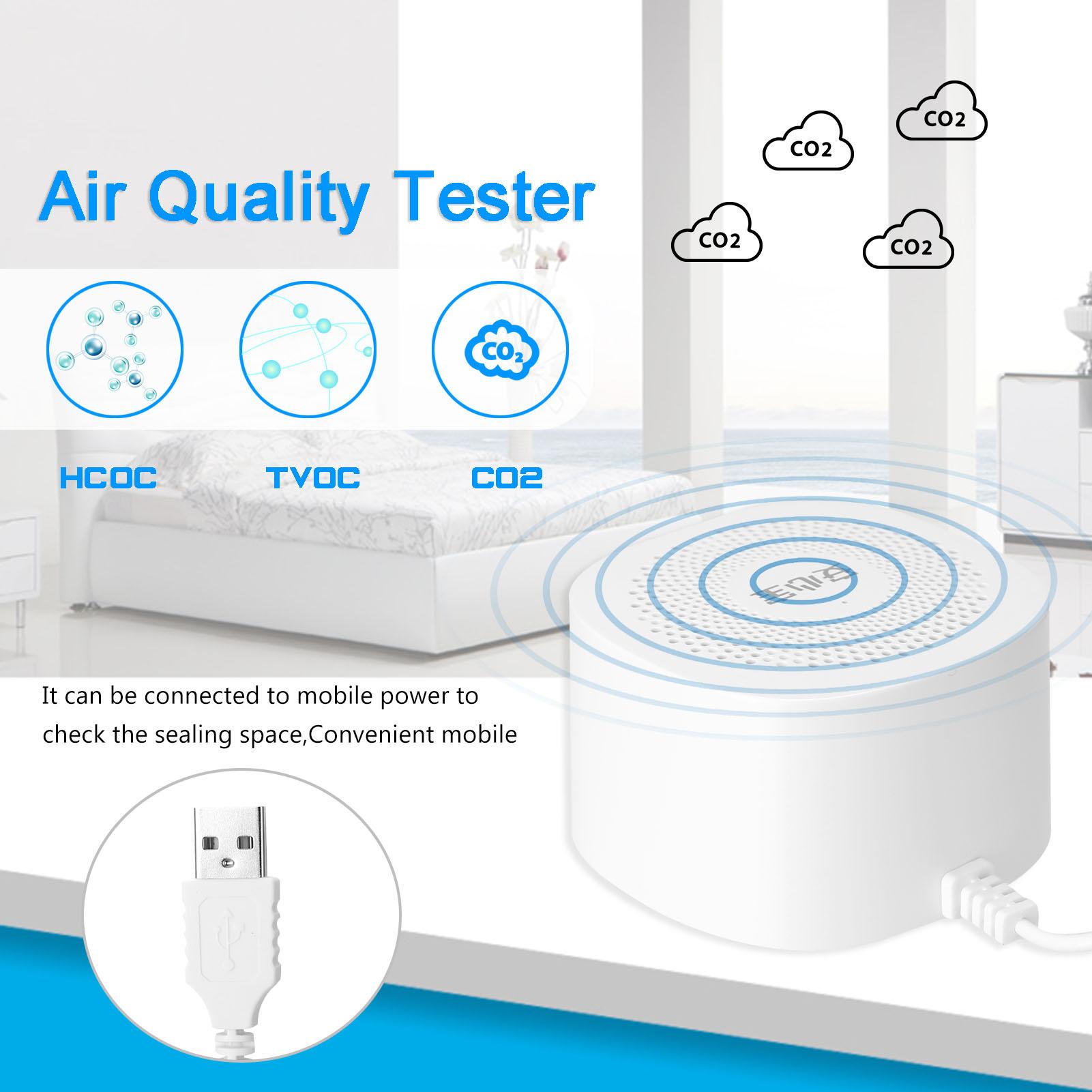 Carbon Dioxide CO2 Detector Air Quality Tester Formaldehyde Detector High Sensitive Poisoning Detector Indoor