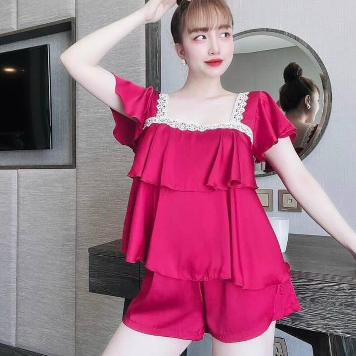 Đồ bộ đùi nữ mặc nhà, bộ cánh tiên phối ren dễ mặc- Phuongaliceshop