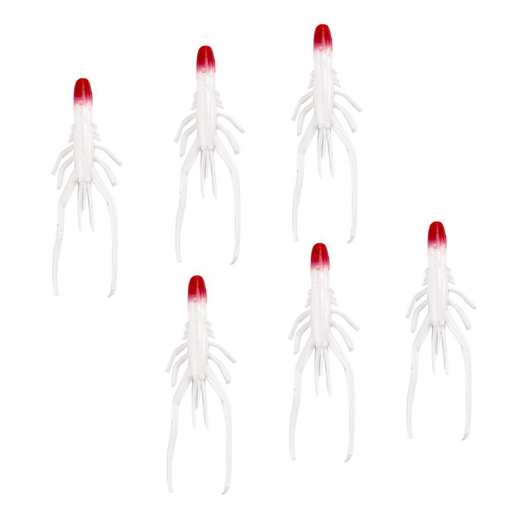 6 Pieces PVC Soft Worm Fishing Lures Artificial Insect Lure Baits Swimbaits