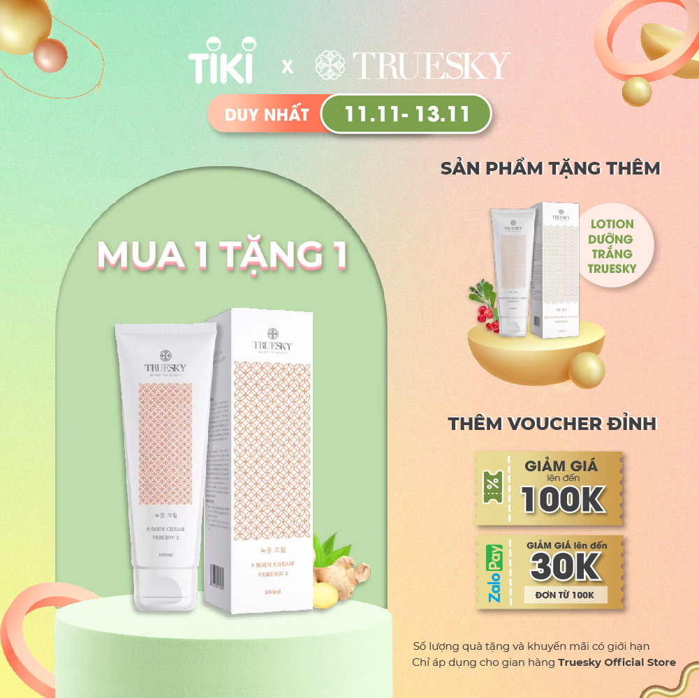 Kem tan mỡ bụng Truesky chiết xuất tinh dầu quế gừng 100ml - S Body Cream Version 2