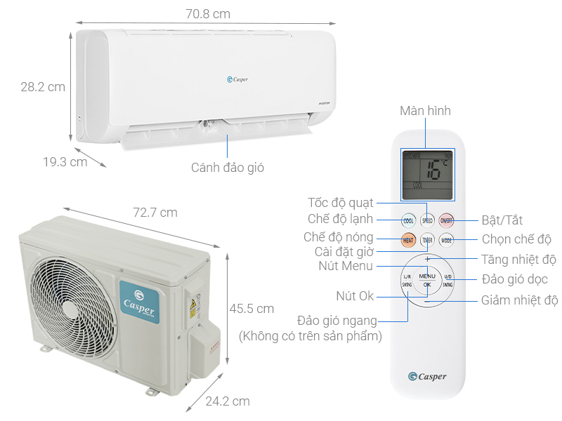 Máy lạnh Casper 1 HP SC-09FS33- Hàng Chính Hãng- Giao Hàng Toàn Quốc