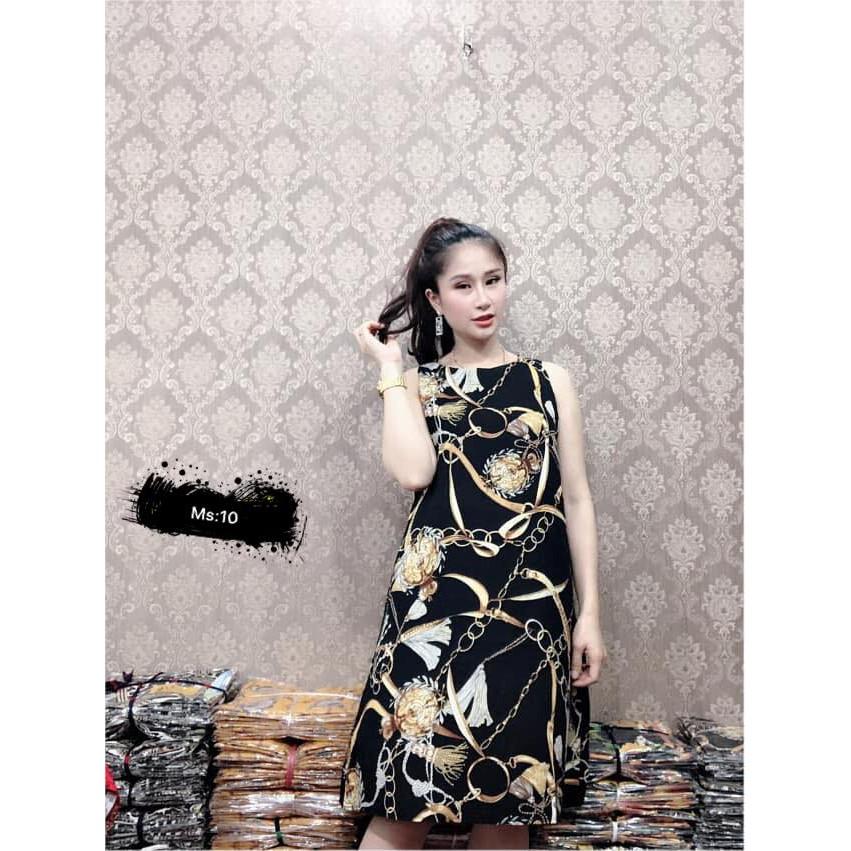 Giảm giá Váy Maxi lanh mặc mát hoạ tiết xinh xắn  BeeCost