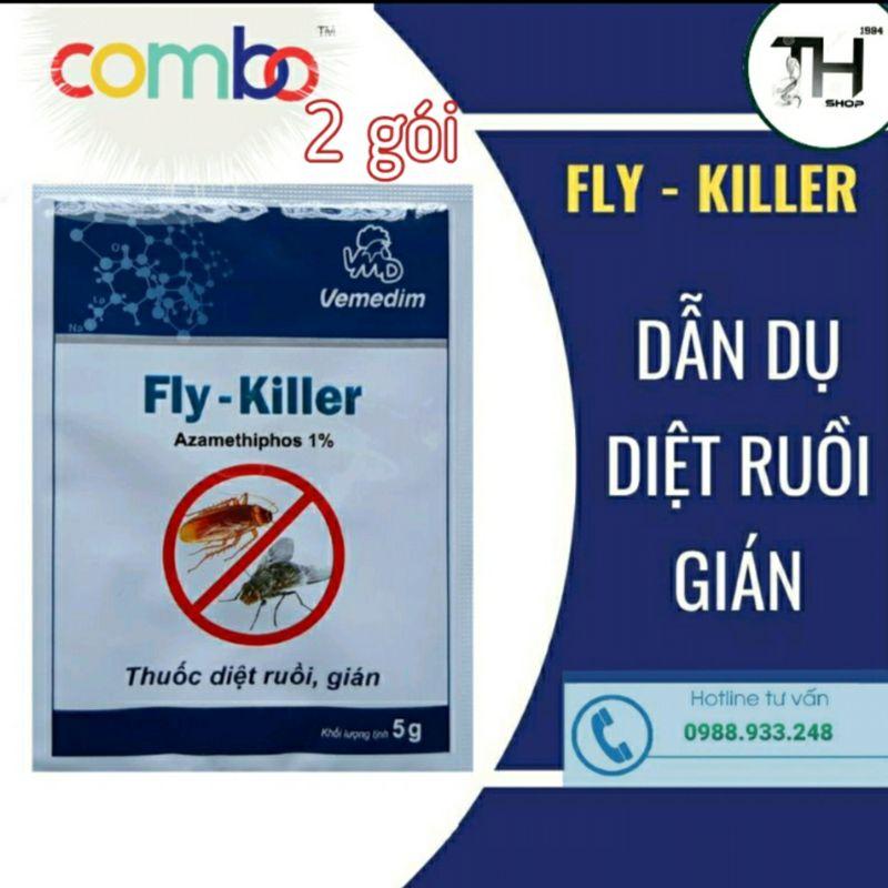 Thuốc diệt Ruồi, Gián Fly Killer 5g (Combo 2 gói)