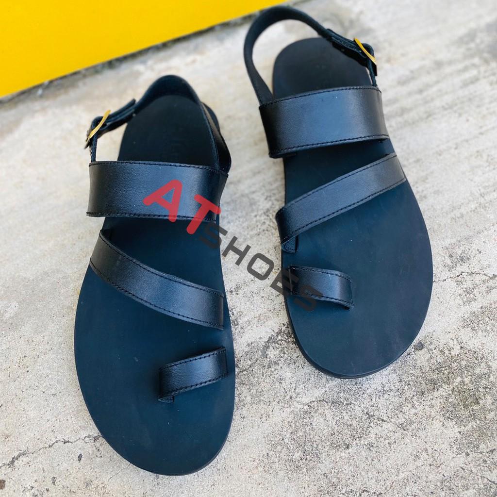 Dép Da Cc DA BÒ Dép Sandal Hàng Thiết Kế Trẻ Trung Đế Caosu Chống Nước Atshoes XDxn401