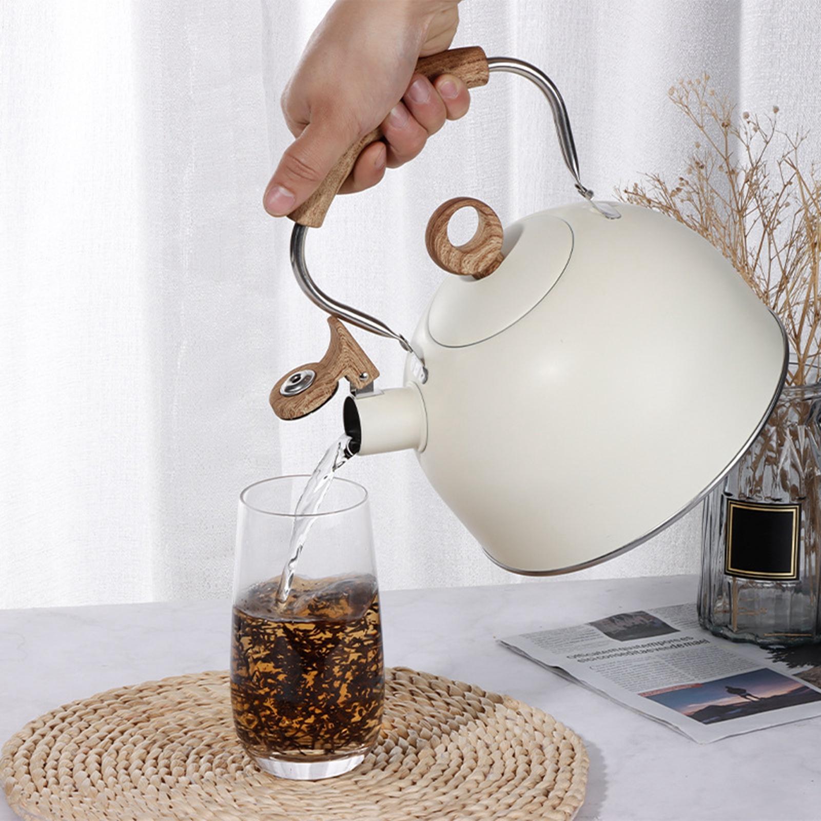 Stainless Steel Tea Kettle Stovetop Whistling Tea Kettle for Electric Pottery Stove