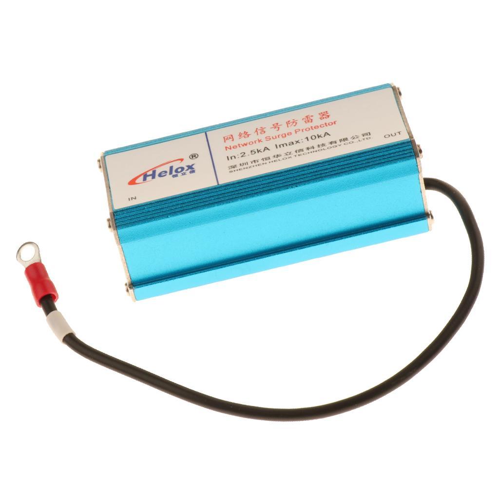Blue 1000M RJ45 Ethernet Network Device Surge Protector Arrester#3