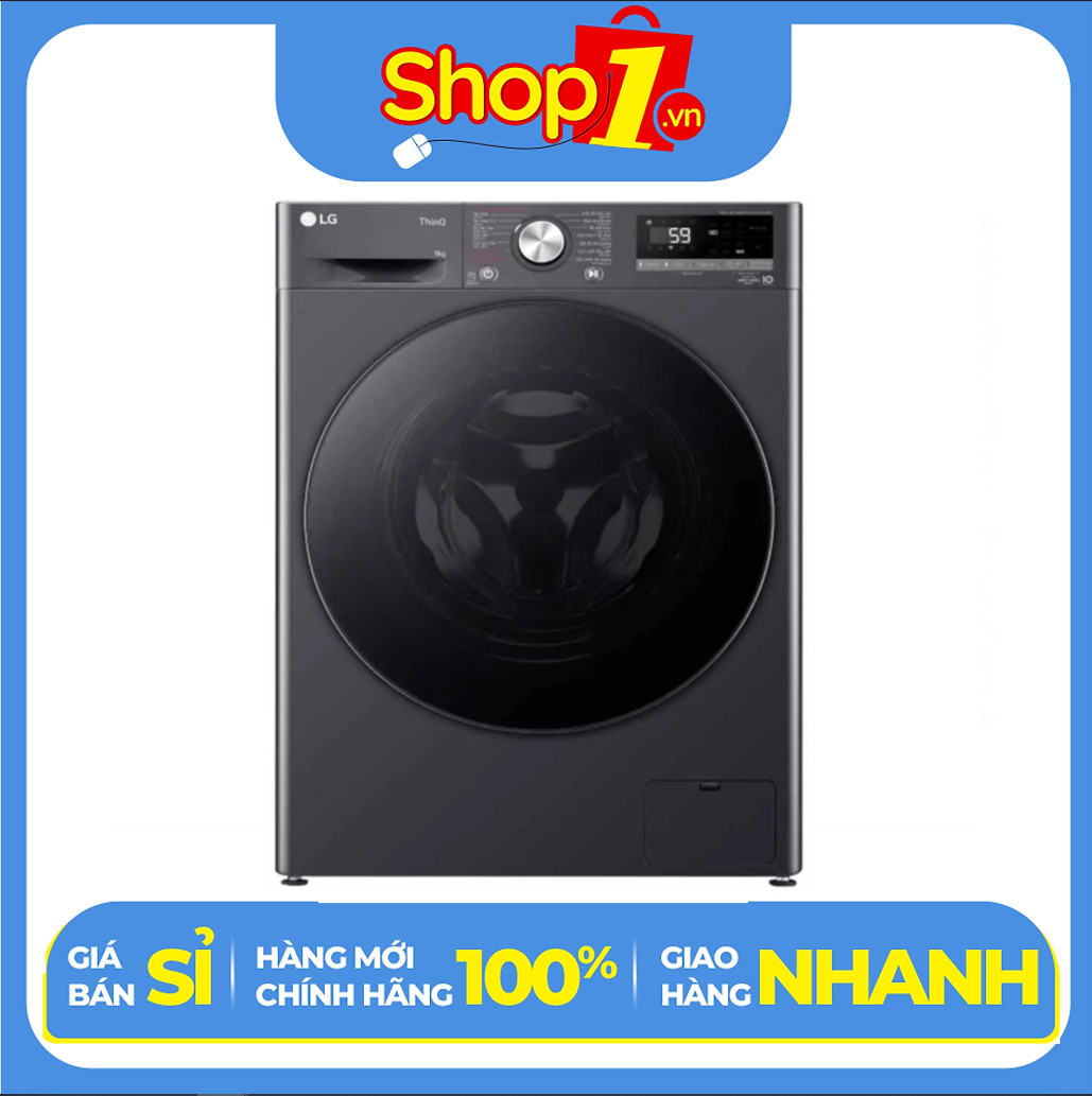 MÁY GIẶT CỬA TRƯỚC LG FV1409S4M 9KG INVERTER 2023- Hàng Chính Hãng - Chỉ Giao Hà Nội