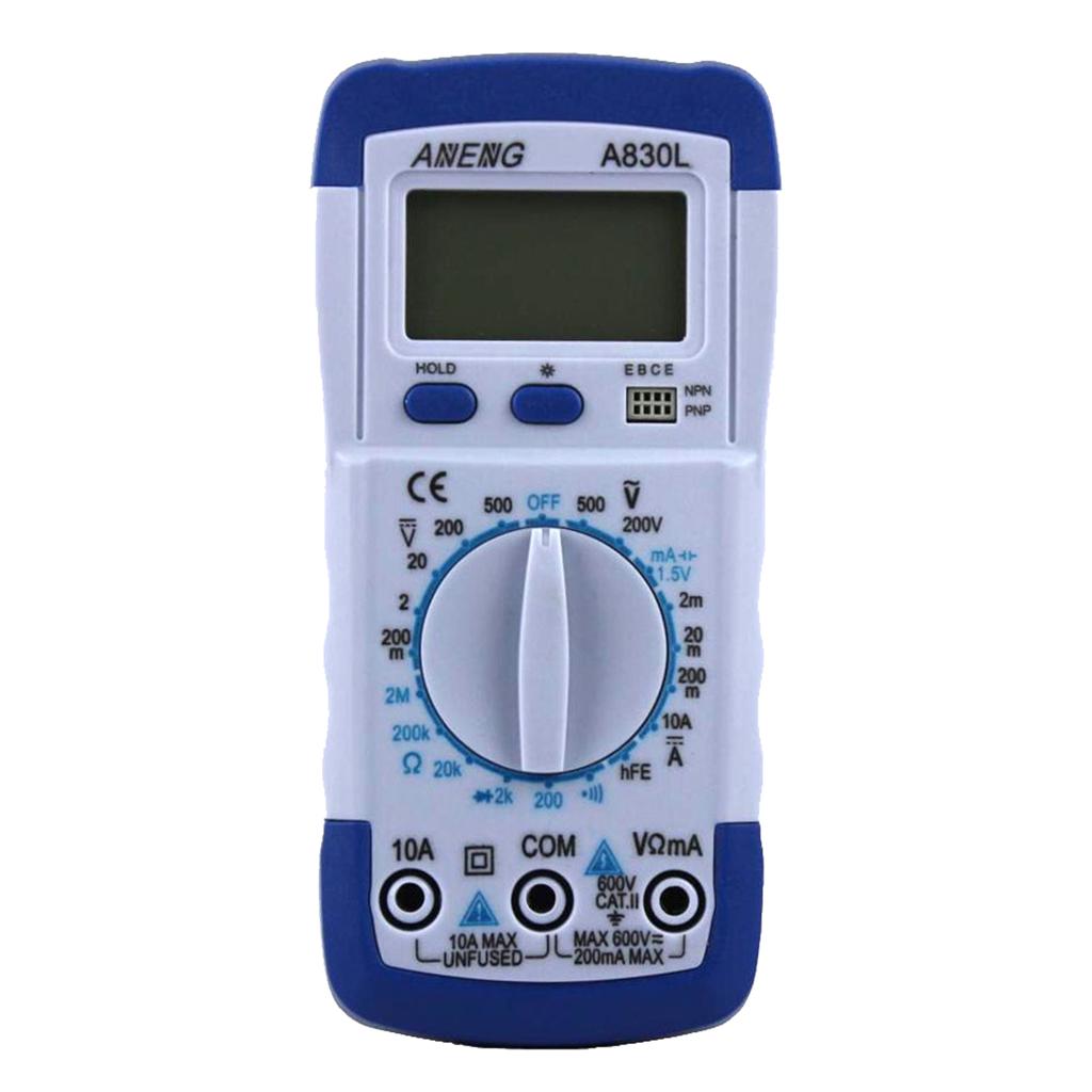 Digital LCD Multimeter Meter Voltage A830L Blue with White