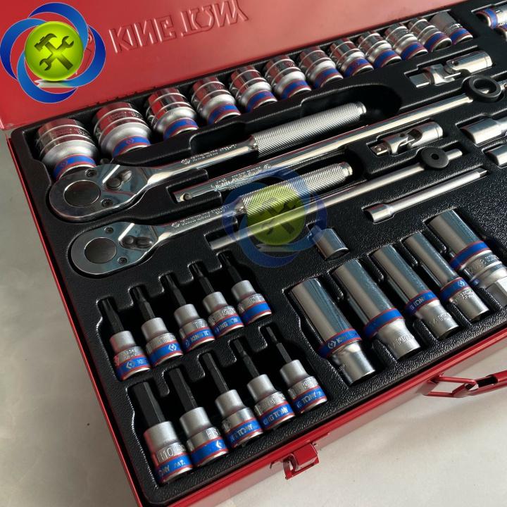 Bộ tuýp Kingtony 9063MR 62 chi tiết hệ mét 1/4 + 3/8 +1/2
