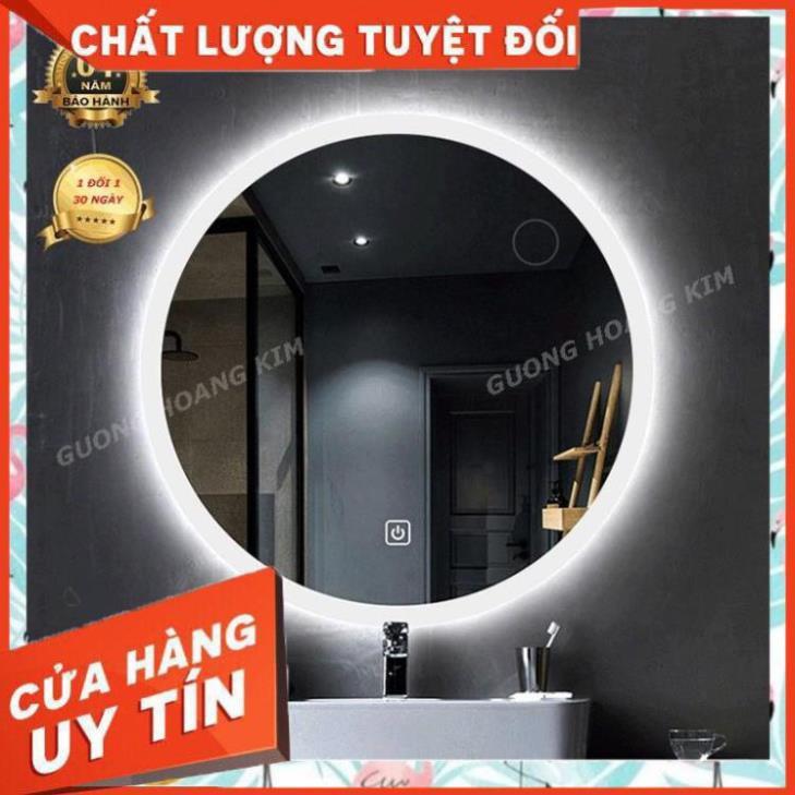 Gương tròn để bàn trang điểm treo tường đèn led cảm ứng thông minh kích thước D50 - guong mirror