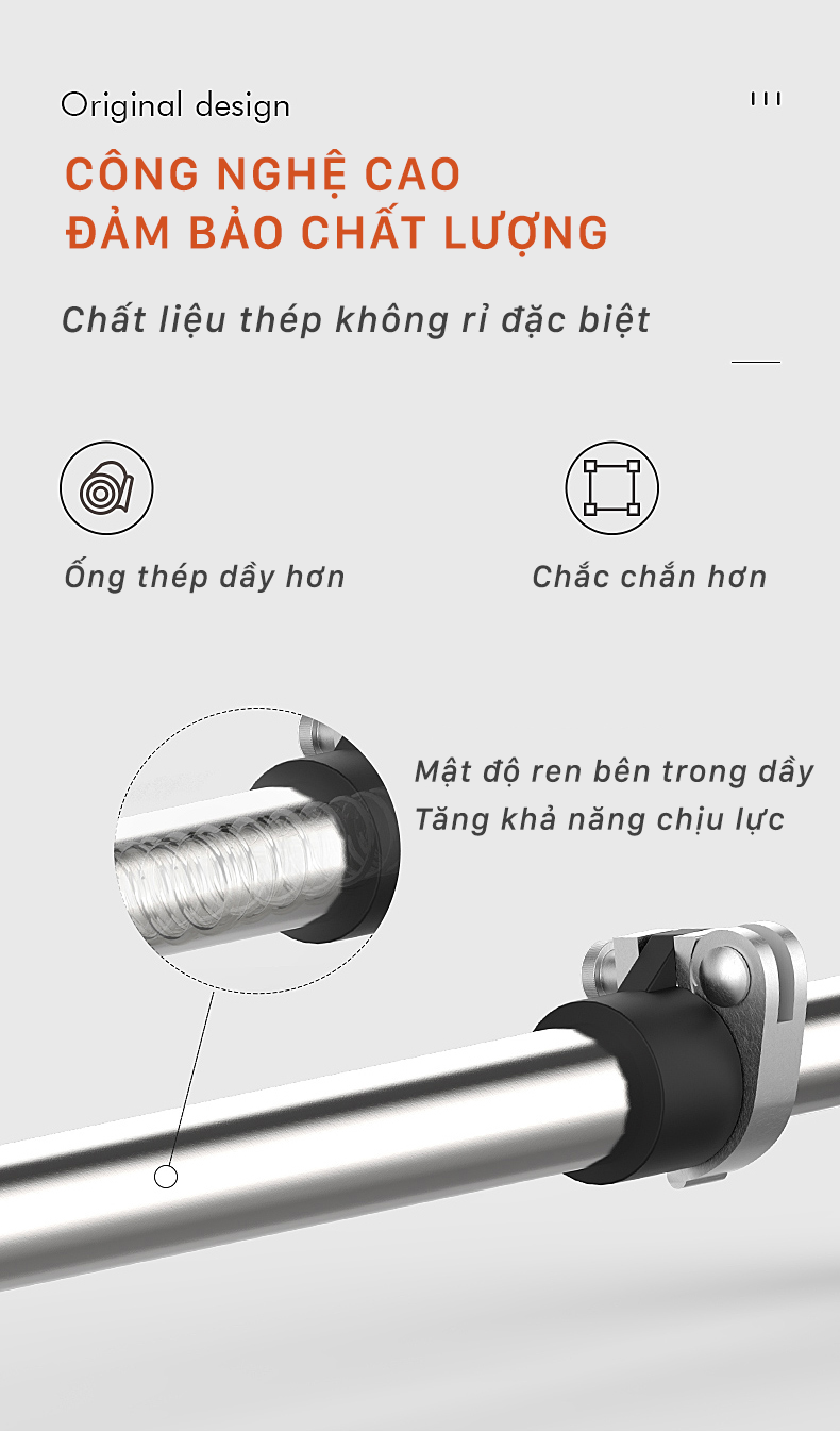 Xà đơn treo tường thế hệ mới FED-XM0103 điều chỉnh 72-94cm