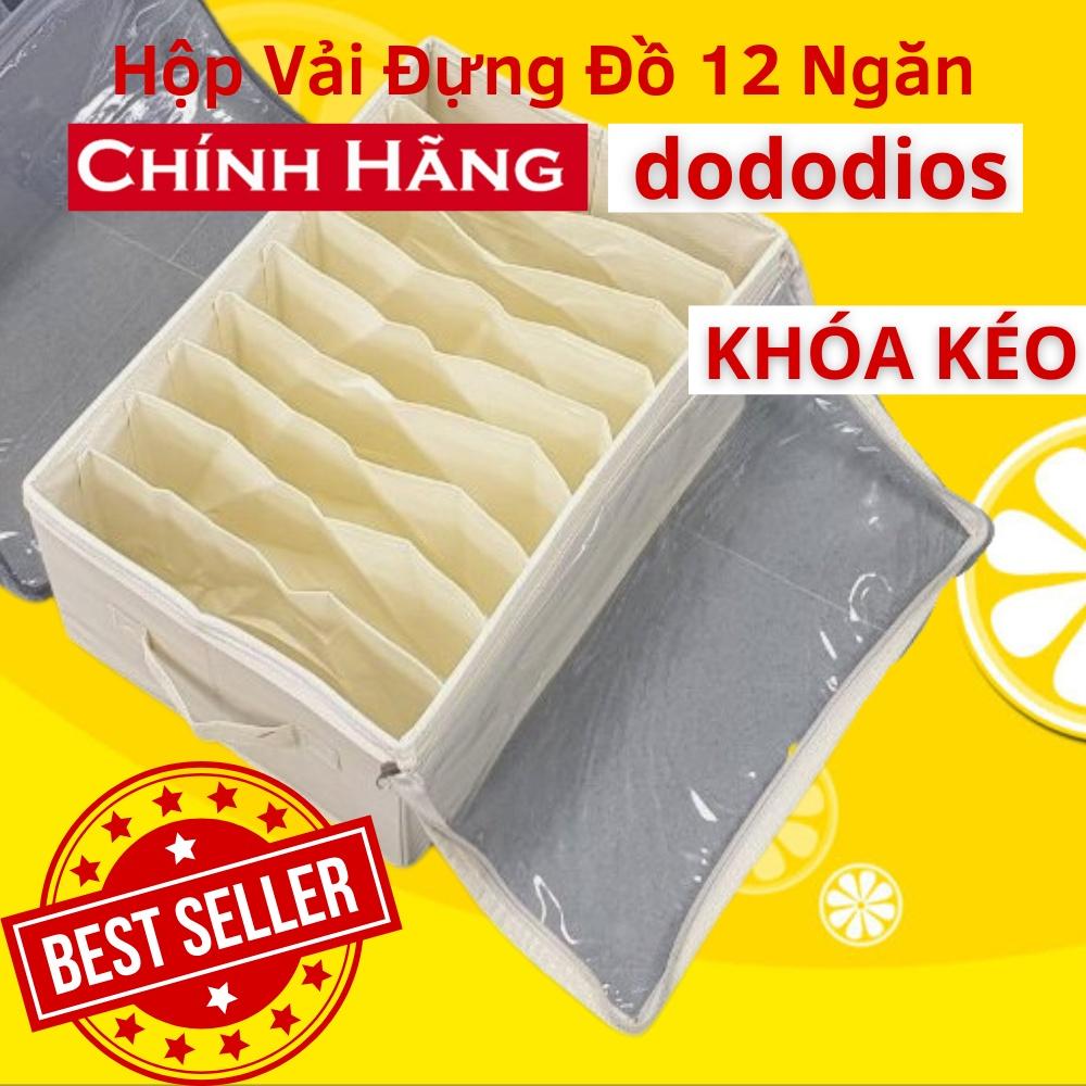 Hộp vải đựng quần áo chia ngăn dododios chất liệu vải không dệt giỏ đựng quần áo