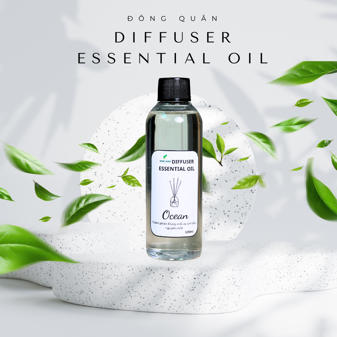 Chai Refill tinh dầu tán hương OCEAN (Hương Gió Biển) 100ml, thơm phòng, tỏa hương, tíết kiệm.