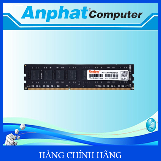 Bộ nhớ RAM PC Kingspec DDR3 - 1600MHz 4GB - Hàng chính hãng