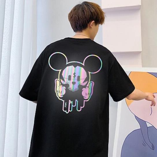 SALE- Áo Thun Phản Quang Nam Nữ In hình DARK MICKEY , áo chất, đi đêm, đi phượt bao ngầu, nhìn đã mắt - áo siêu HOT