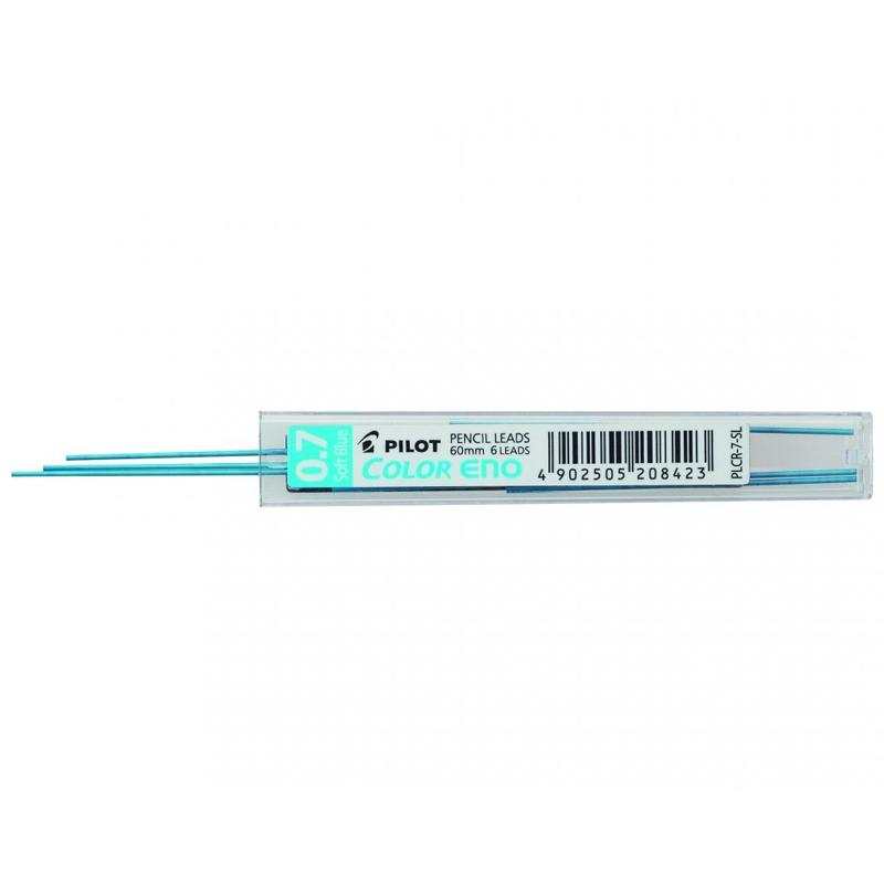 Ruột Chì Bấm 0.7 mm Color Eno - Pilot PLCR-7-SL - Xanh Nhạt (60 mm x 6 Ngòi)