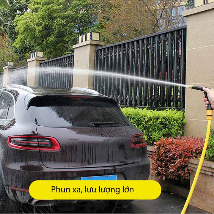 Cây phun xịt rửa xe áp lực cao, tưới cây đa năng loại ngắn, đầu bằng hợp kim mạ đồng