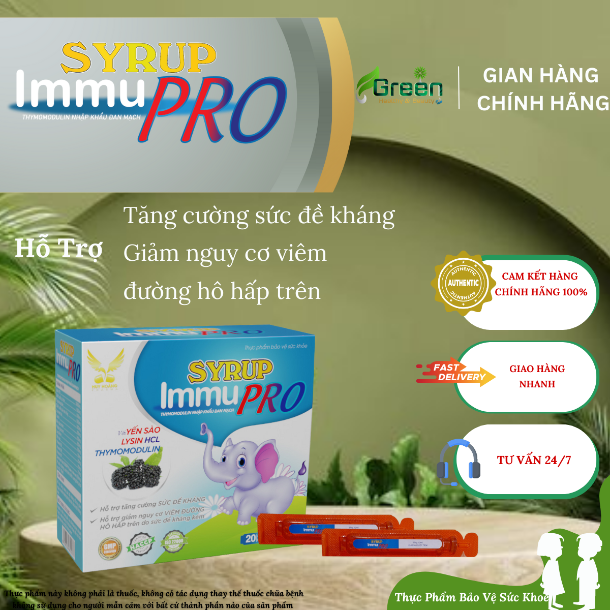 TPBVSK - SYRUP IMMU PRO Hỗ Trợ Tăng Sức Đề Kháng