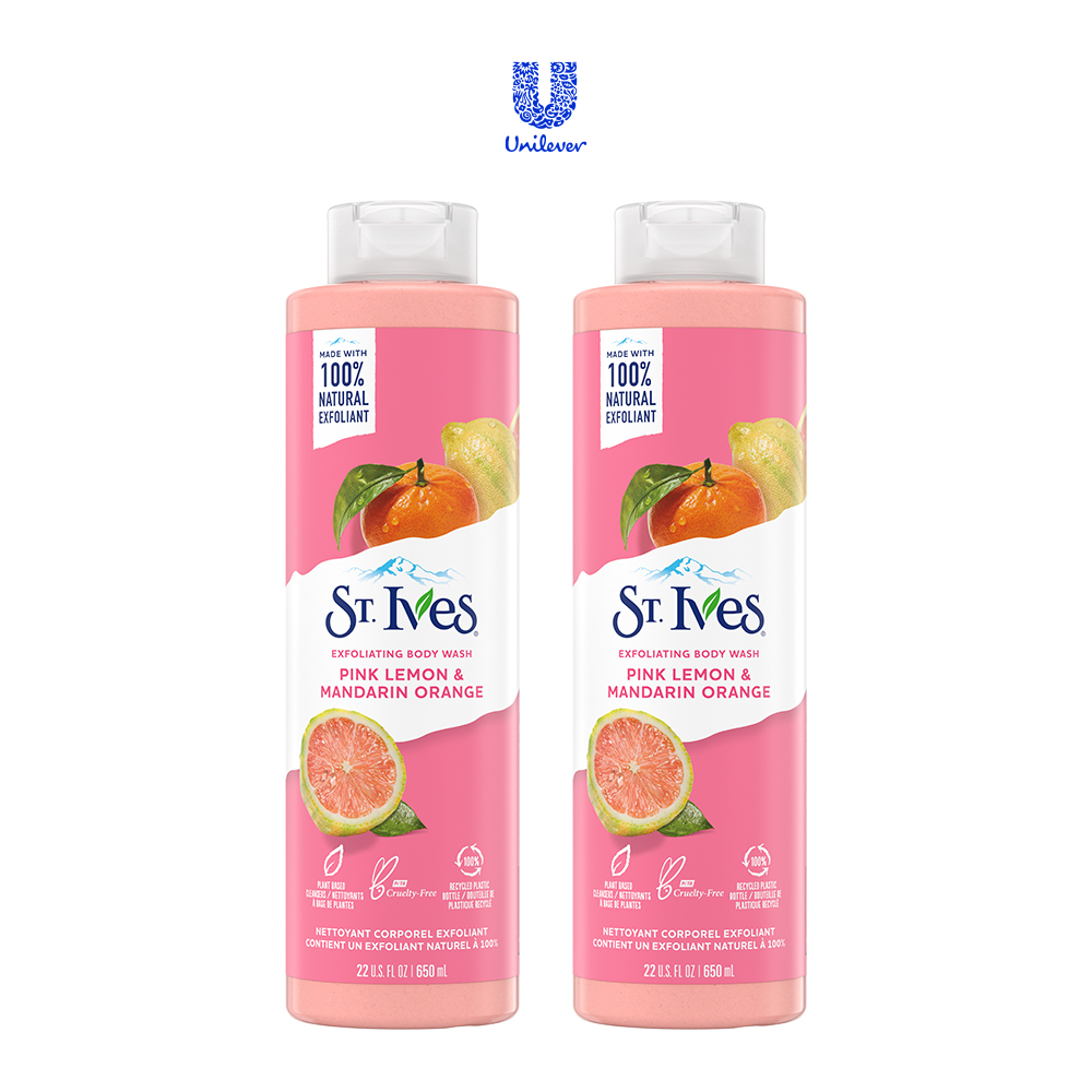 Combo 2 chai Sữa tắm dưỡng da St.Ives Cam Chanh 650ml