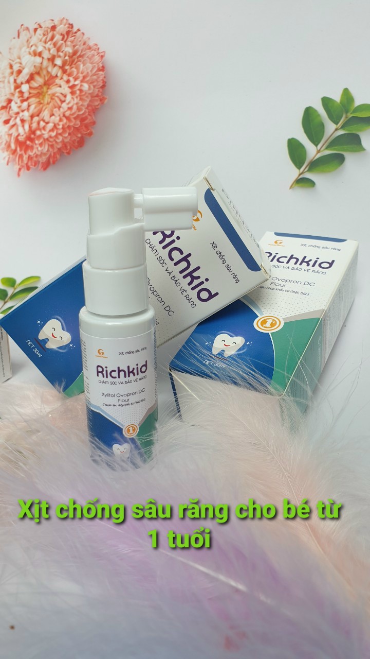 Xịt chống sâu răng Richkid - chăm sóc và bảo vệ răng cho bé từ 01 tuổi