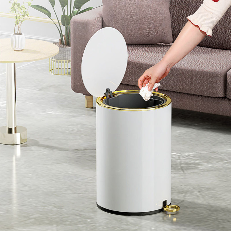 Thùng rác sáng tạo gia dụng thép không gỉ NEWICON TRASH BIN 12L