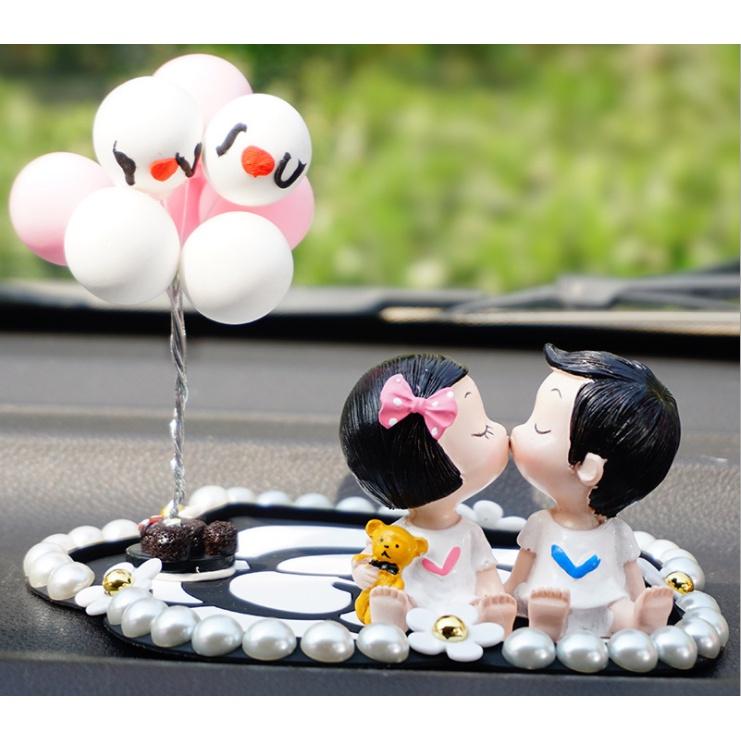 Set decor áo đôi trang trí taplo ô tô, táp lô xe hơi - Hoàng Đông shop
