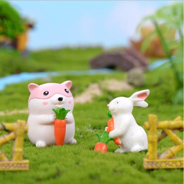 KHO-HN * Combo 04 chuột Hamster dễ thương trang trí tiểu cảnh, bonsai, móc khóa, DIY
