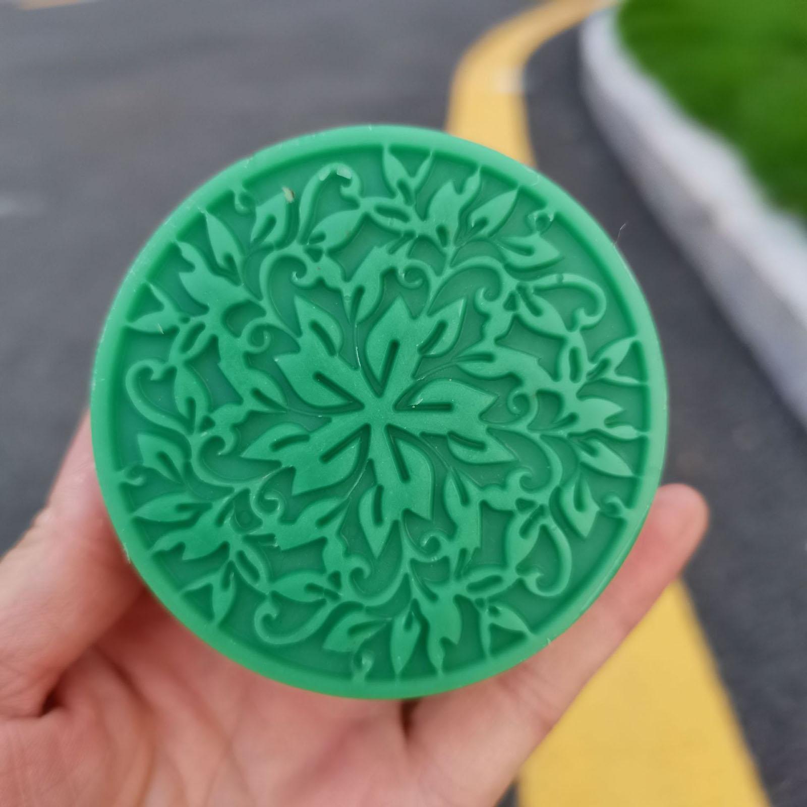 Silicone Soap Molds 4 Cavities Silicone Soap Mold Round Soap Mold for Soap Making Handmade Cake Chocolate Biscuit