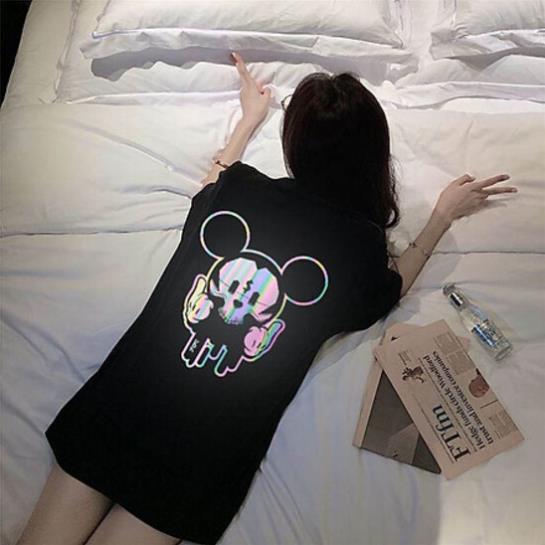 SALE- Áo Thun Phản Quang Nam Nữ In hình DARK MICKEY , áo chất, đi đêm, đi phượt bao ngầu, nhìn đã mắt - áo siêu HOT