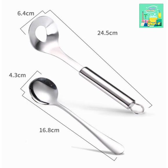 Dụng cụ làm thịt viên, muỗng thìa inox nặn mọc, làm cá viên chống dính -TT1248