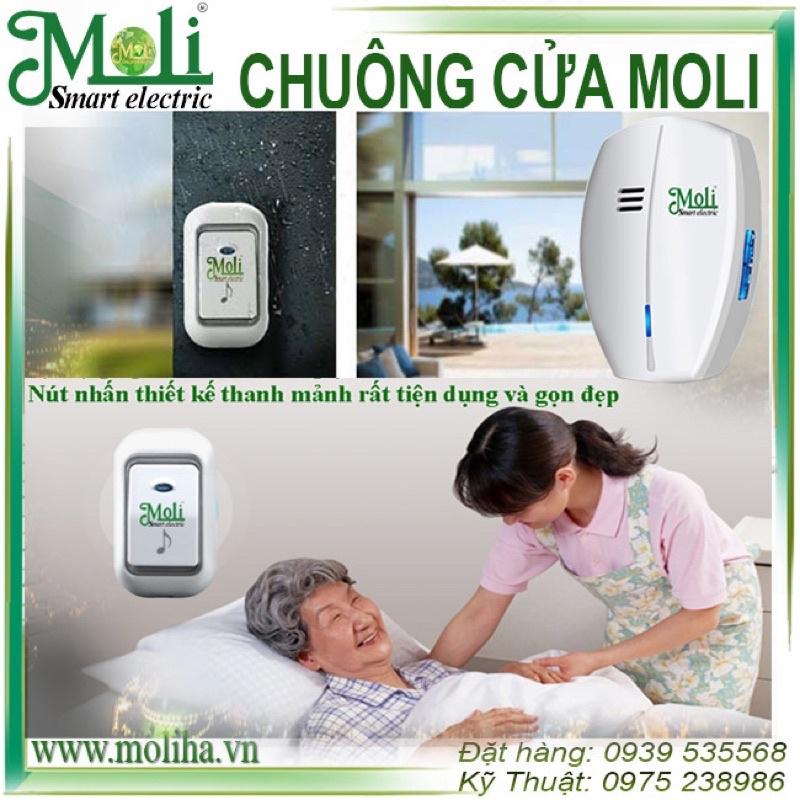 BỘ CHUÔNG CỬA MOLI 2 NÚT NHẤN 1 CHUÔNG