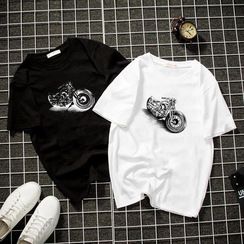 Áo thun unisex siêu xe chất màu trắng 2019T831