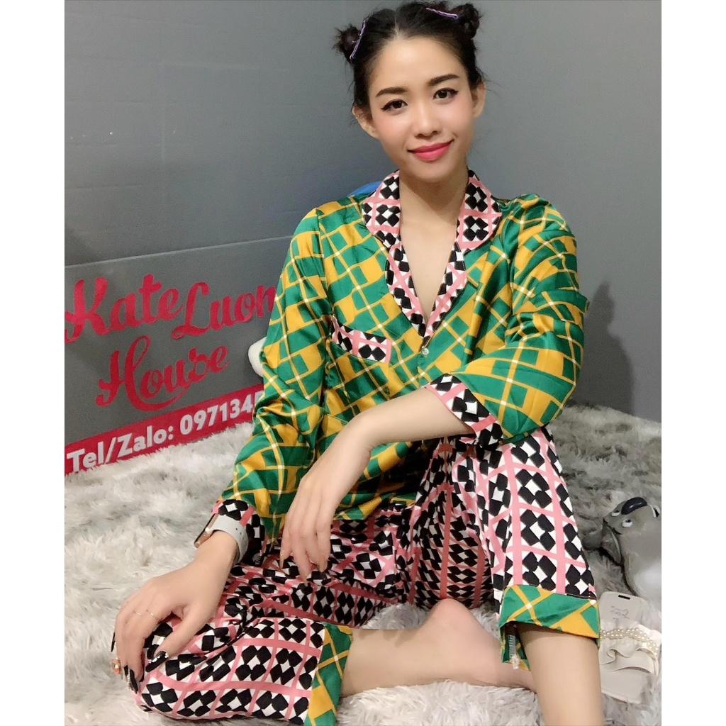 3.4 KLHSTORE2018 bộ ngủ pijama satin lập phương 4