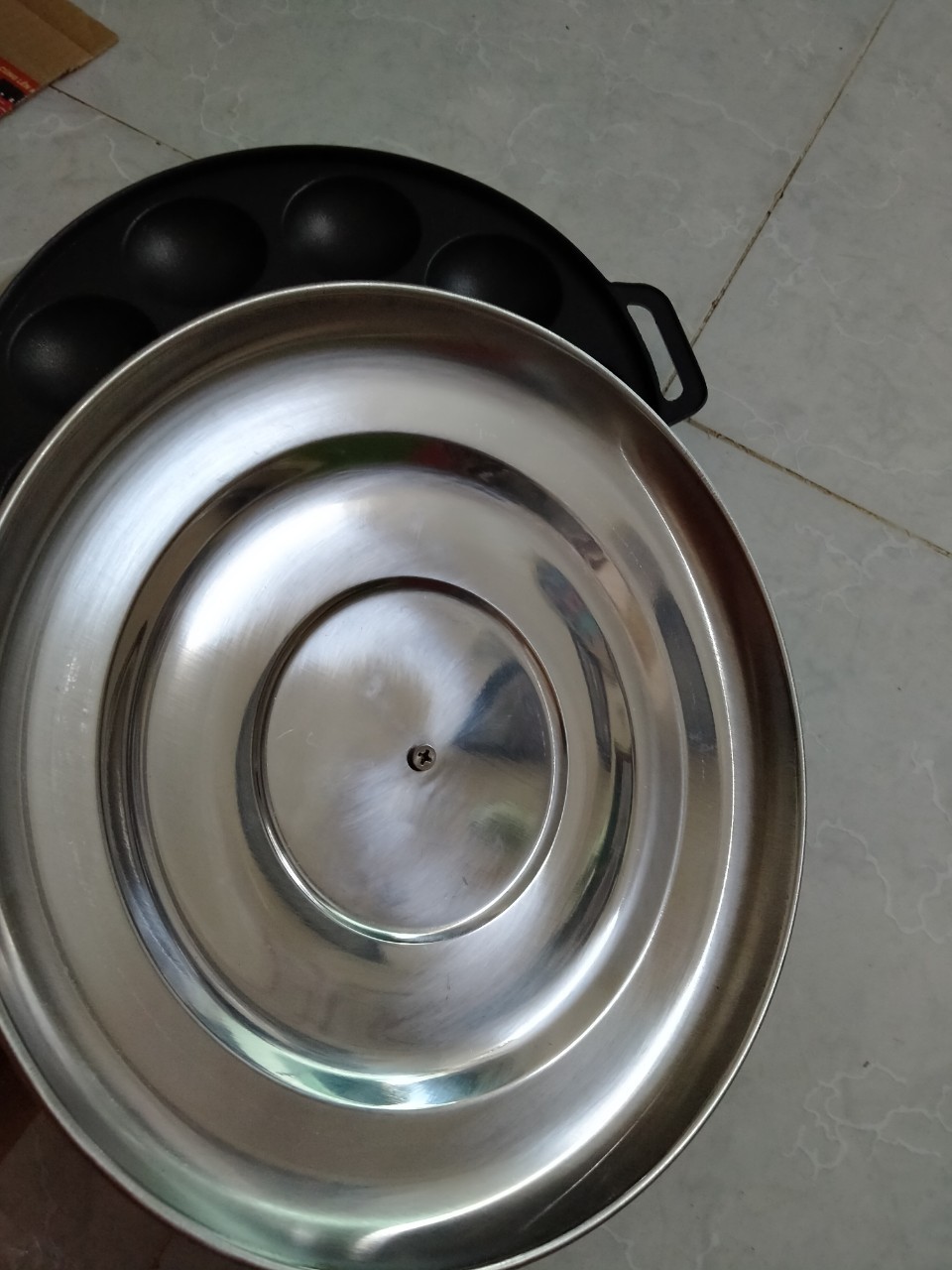 Khuôn Bánh Khọt 10 lỗ loại 1 nắp inox chắc chắn