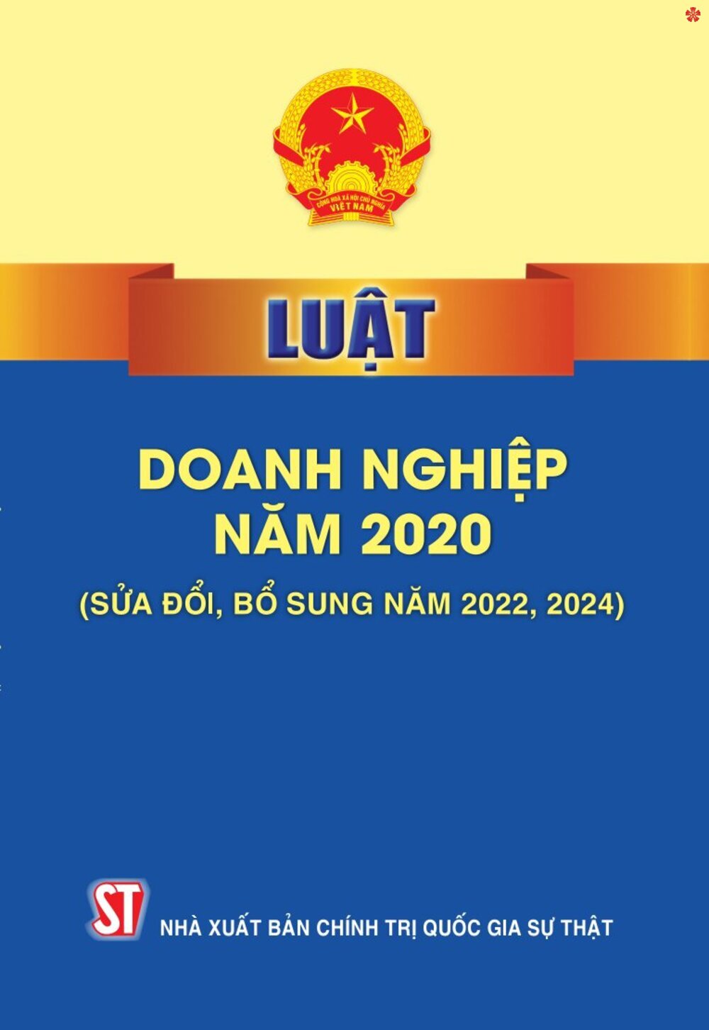 Luật doanh nghiệp năm 2020 (Sửa đổi, bổ sung năm 2022, 2024) bản in 2025
