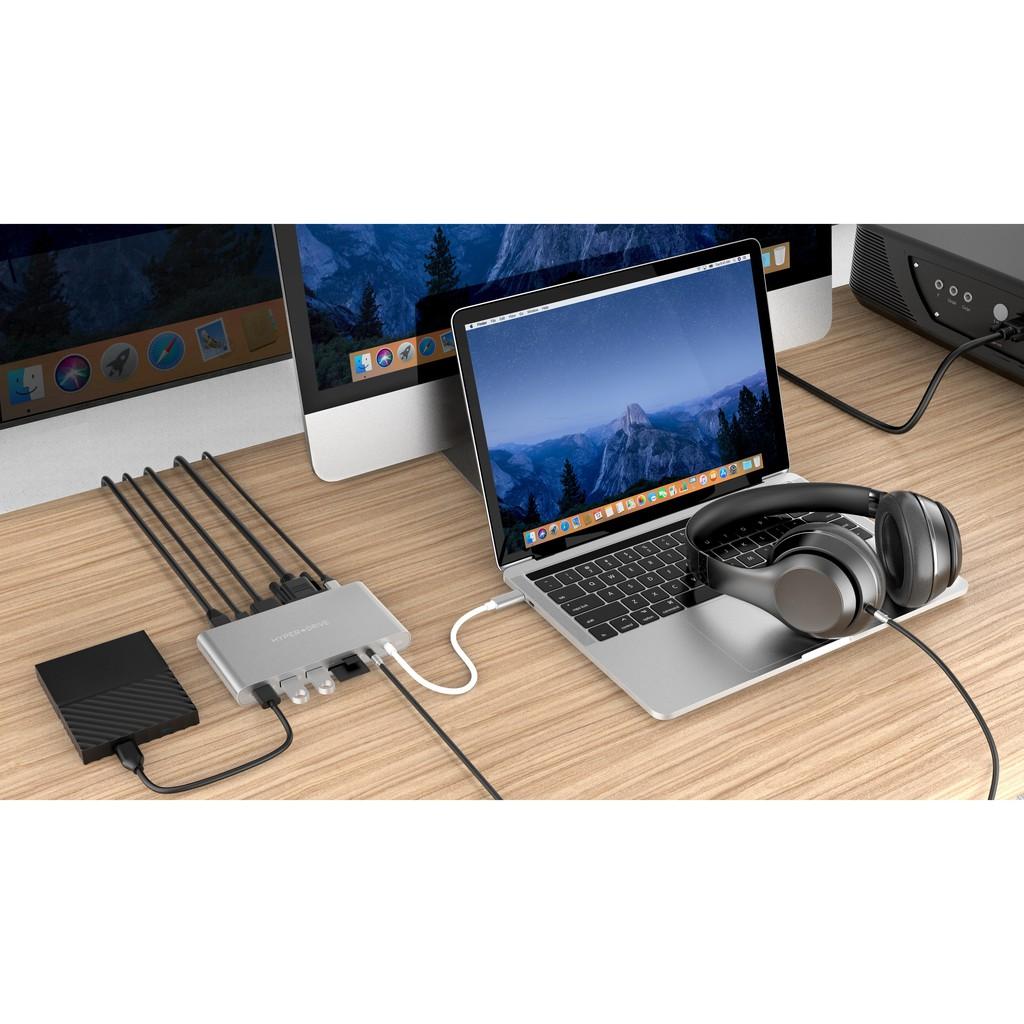 Cổng Chuyển HYPERDRIVE ULTIMATE 11port USB-C HUB DÀNH CHO  MACBOOK PRO, PC &amp; DEVICES - GN30 - Hàng Chính Hãng