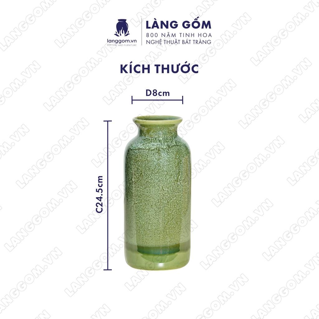Bình hoa, lọ hoa Gốm sứ Bát Tràng cao cấp Men hỏa biến chai dùng làm quà tặng, trang trí - Làng Gốm Bát Tràng