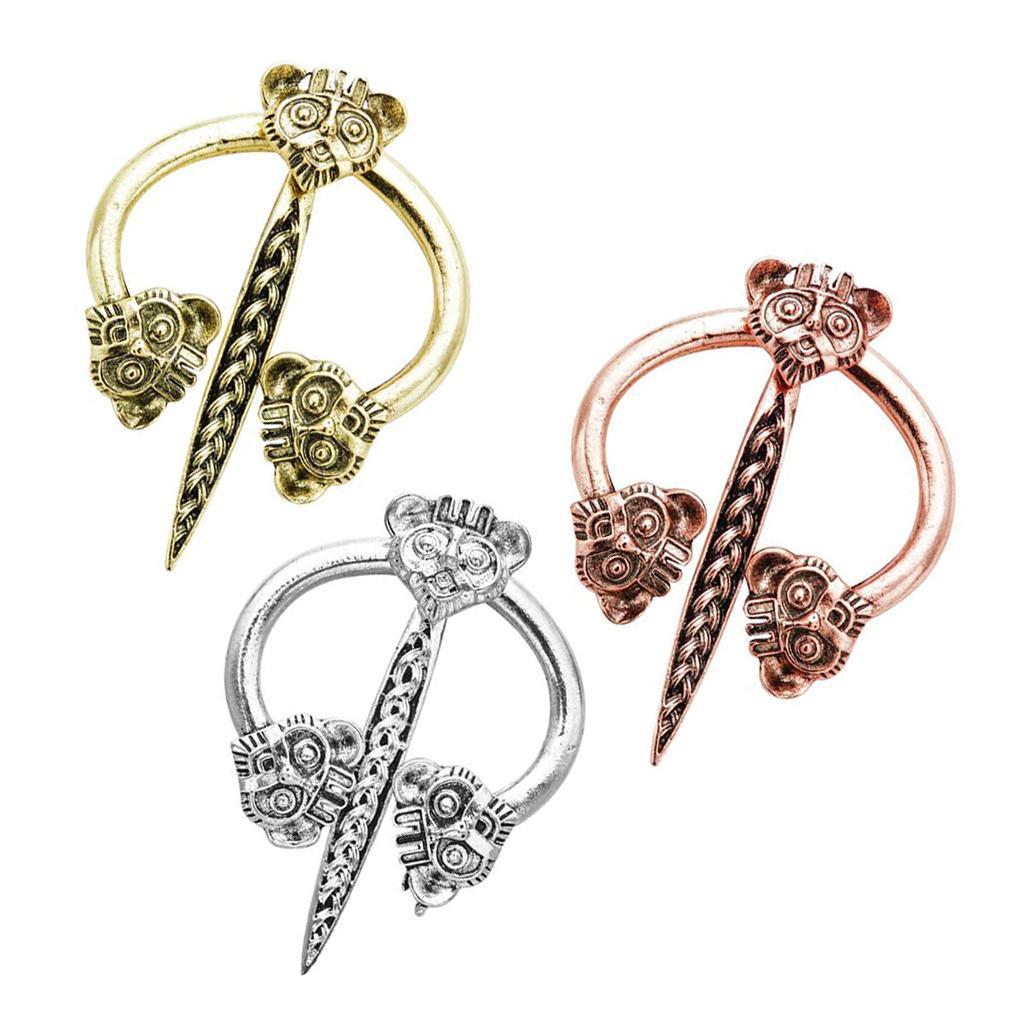 Viking Brooch Scarf Pin Corsage Charms Medieval Jewelry Clothes Badge