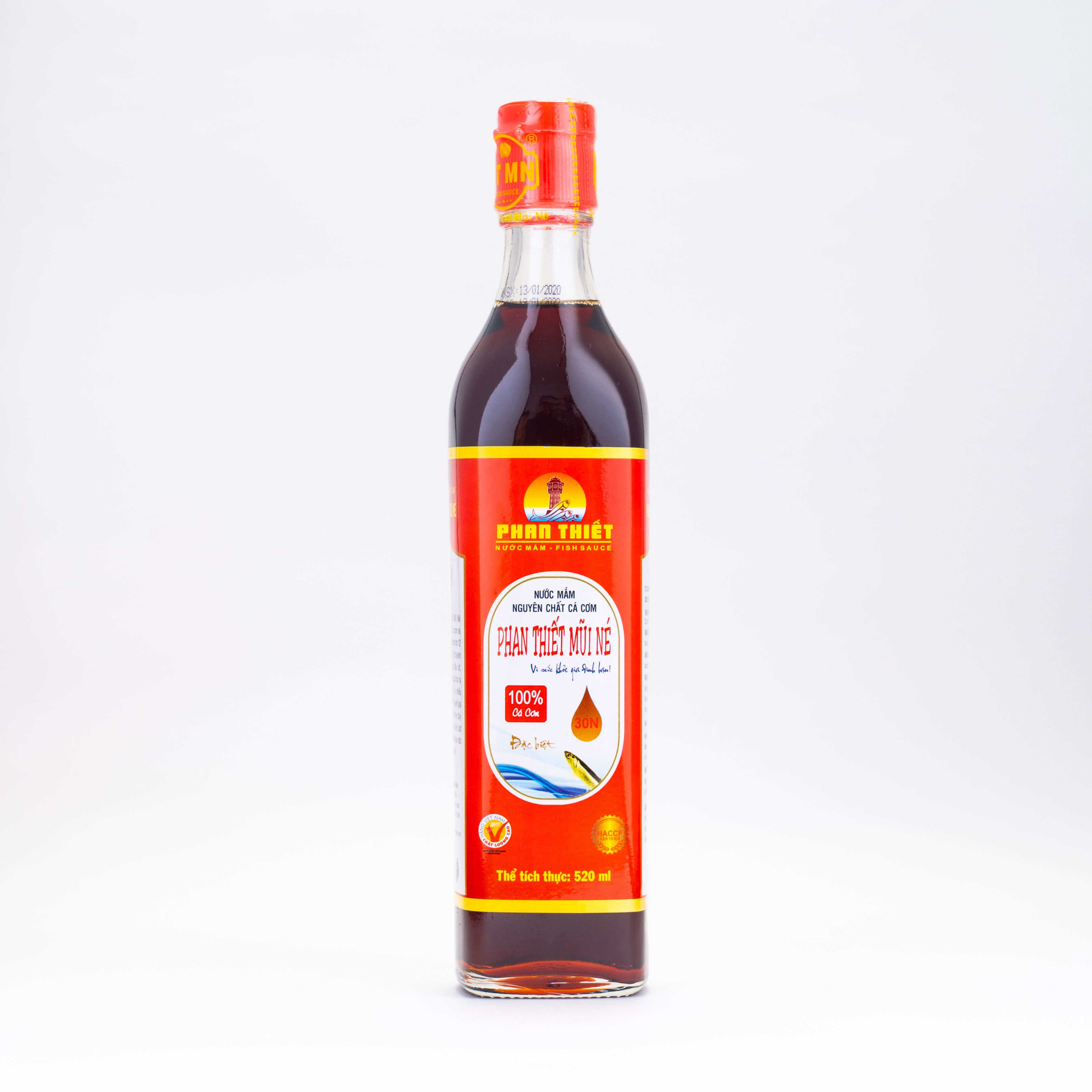 30 Đạm x 520ml Nước Mắm Cá Cơm Truyền Thống Phan Thiết Mũi Né 30N 520ml