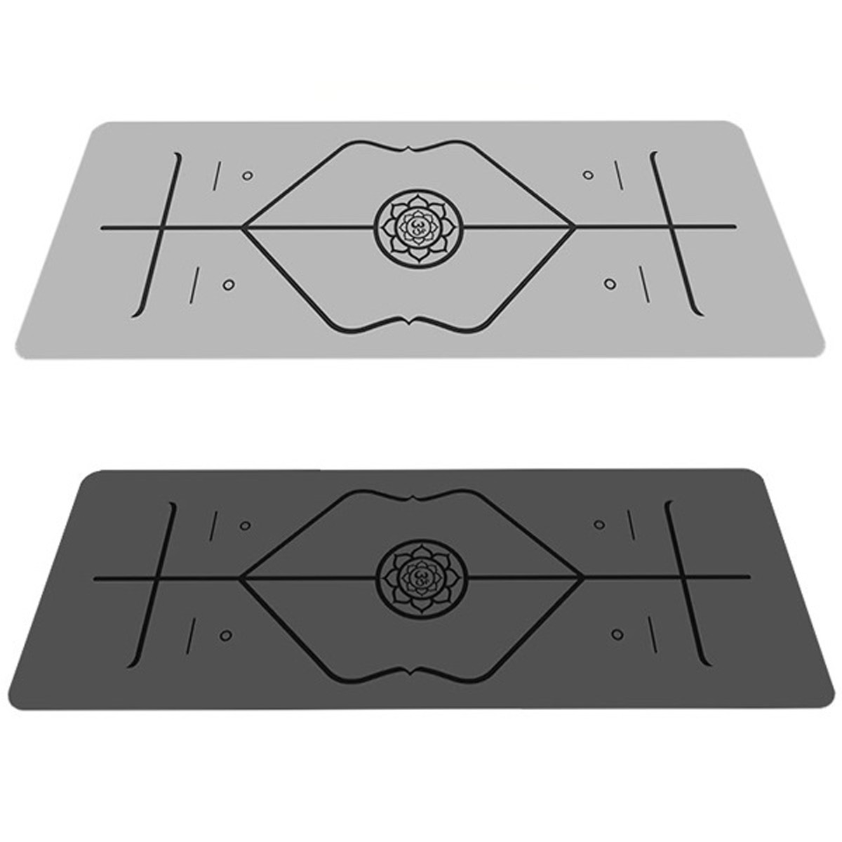 Thảm Yoga Định Tuyến TPE 2 Lớp Cao Cấp Amalife + Bao Thảm + Dây Buộc