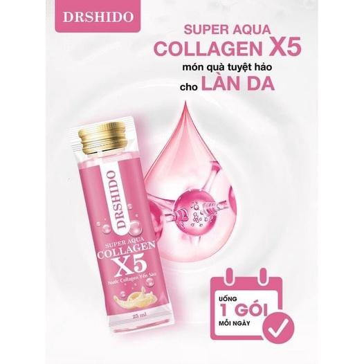 Nước Collagen Yến Sào Motree Super Aqua Collagen X5 1 HỘP 10 gói
