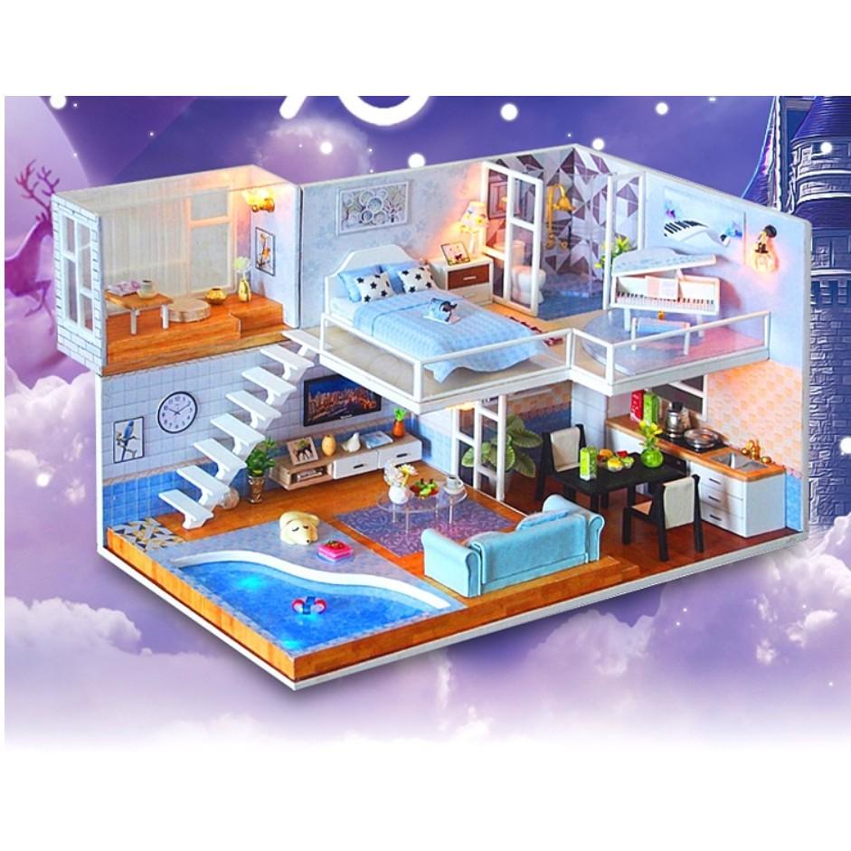 KHO-HN * Mô hình nhà búp bê gỗ Cute Room - Biệt thự Meet You