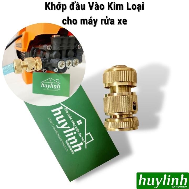 Bộ khớp Đầu Vào - nối nhanh Đầu Ra bằng Kim Loại Ren 22 sử dụng cho máy rửa xe