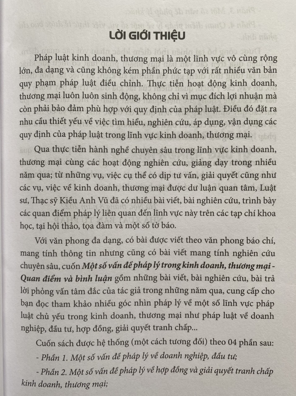 Một số vấn đề pháp lý trong kinh doanh, thương mại, quan điểm và bình luận