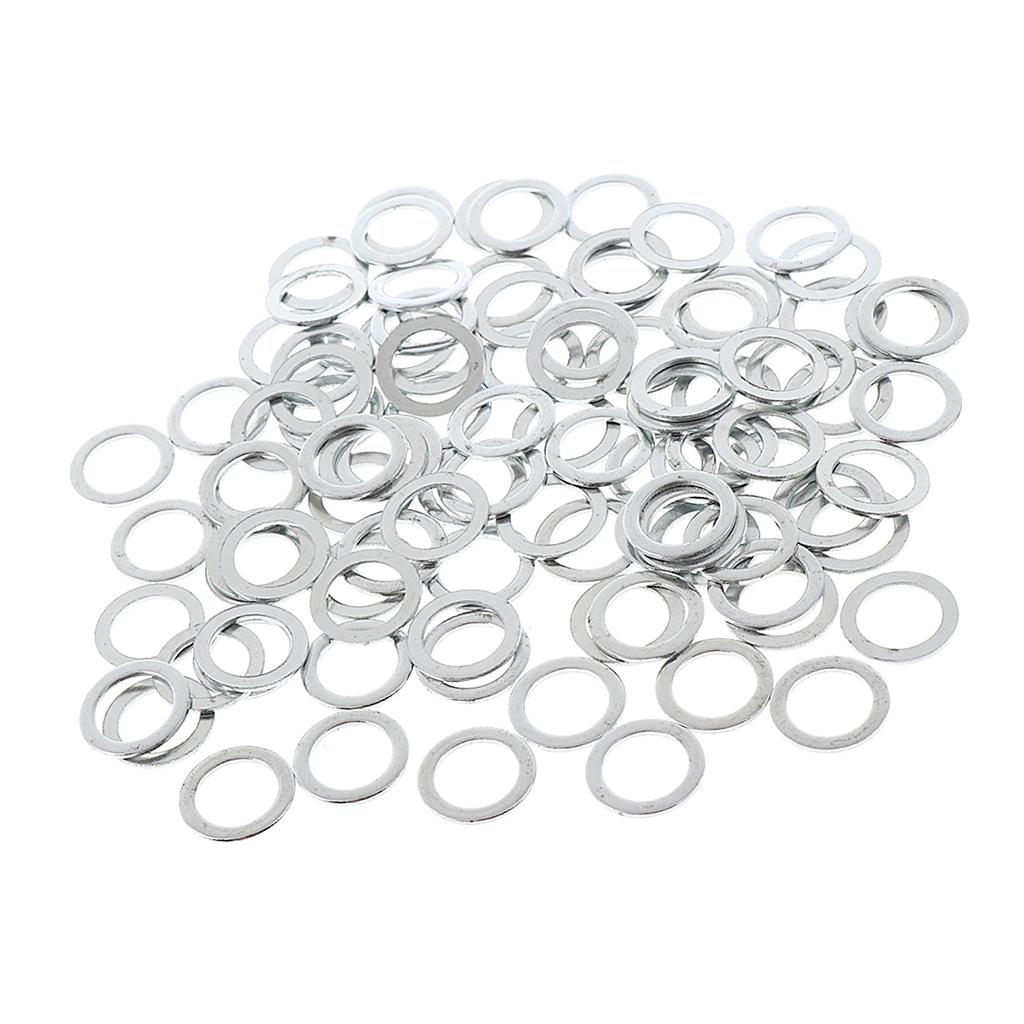 100pcs Skateboard Washers Axle Speed Rings for Longboard Cruiser Silver 11mm