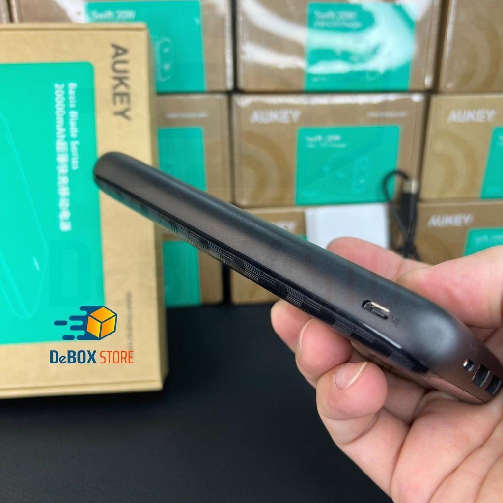 Pin Sạc Dự Phòng Aukey PB-N93A 20000mAh Cổng USB-C Sạc Nhanh PD3.0 18W + USB-A QC 3.0 18W - Hàng Chính Hãng