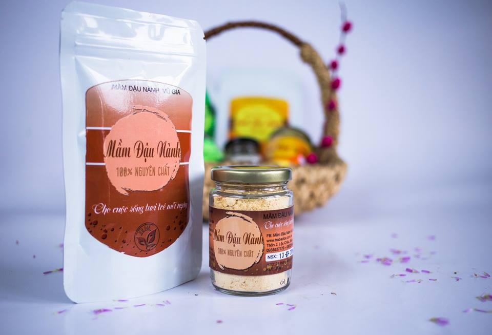 Mầm Đậu Nành Nguyên Chất Bảo Lộc Vũ Gia + Tặng Bộ Đắp Mặt Nạ Cao Cấp