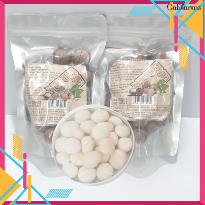 Hạt mắc ca Úc nứt vỏ 250g Califarms