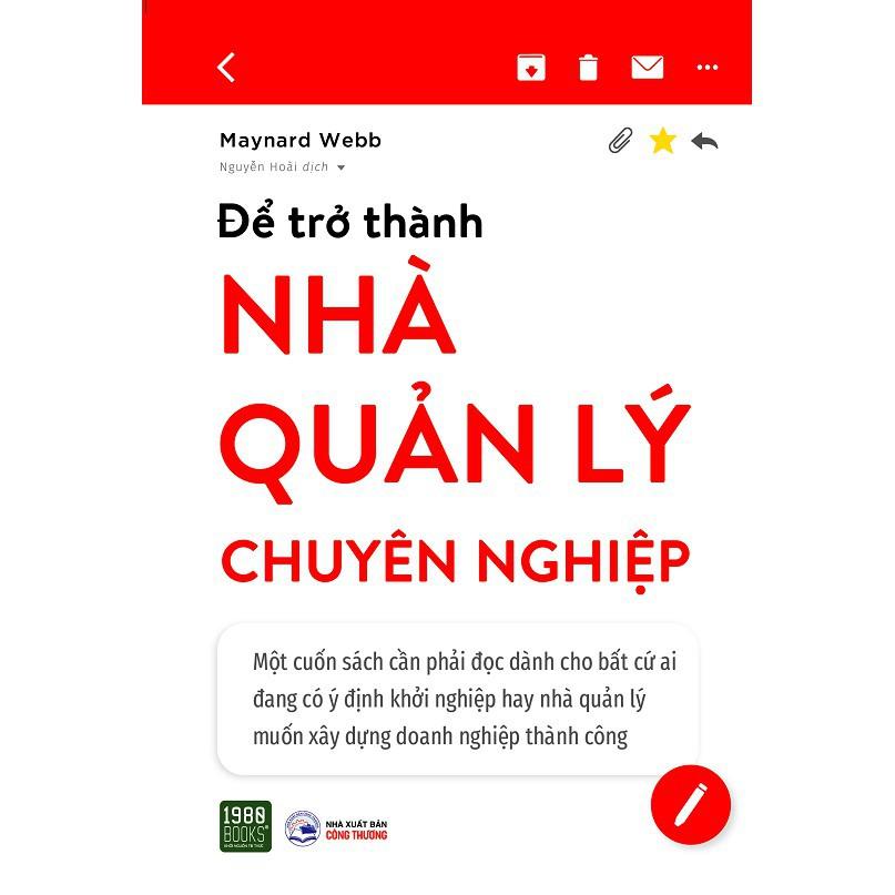 Sách  Để Trở Thành Nhà Quản Lý Chuyên Nghiệp